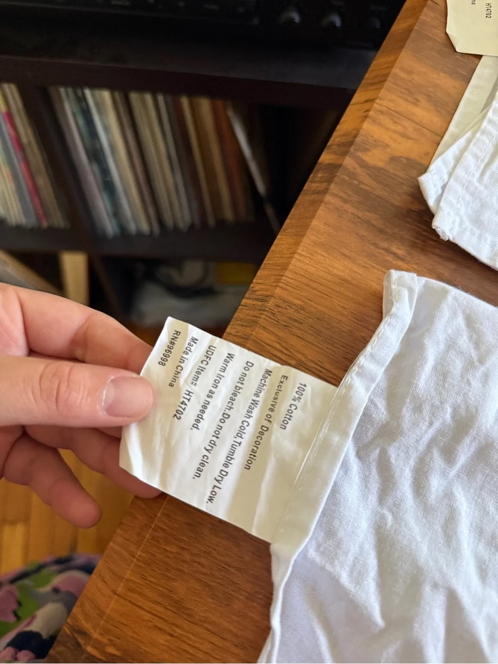(2) religious quotes - James 1:17, 1Cor 16:14 Dish towels